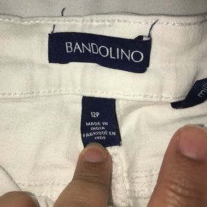 White cropped stretch denim